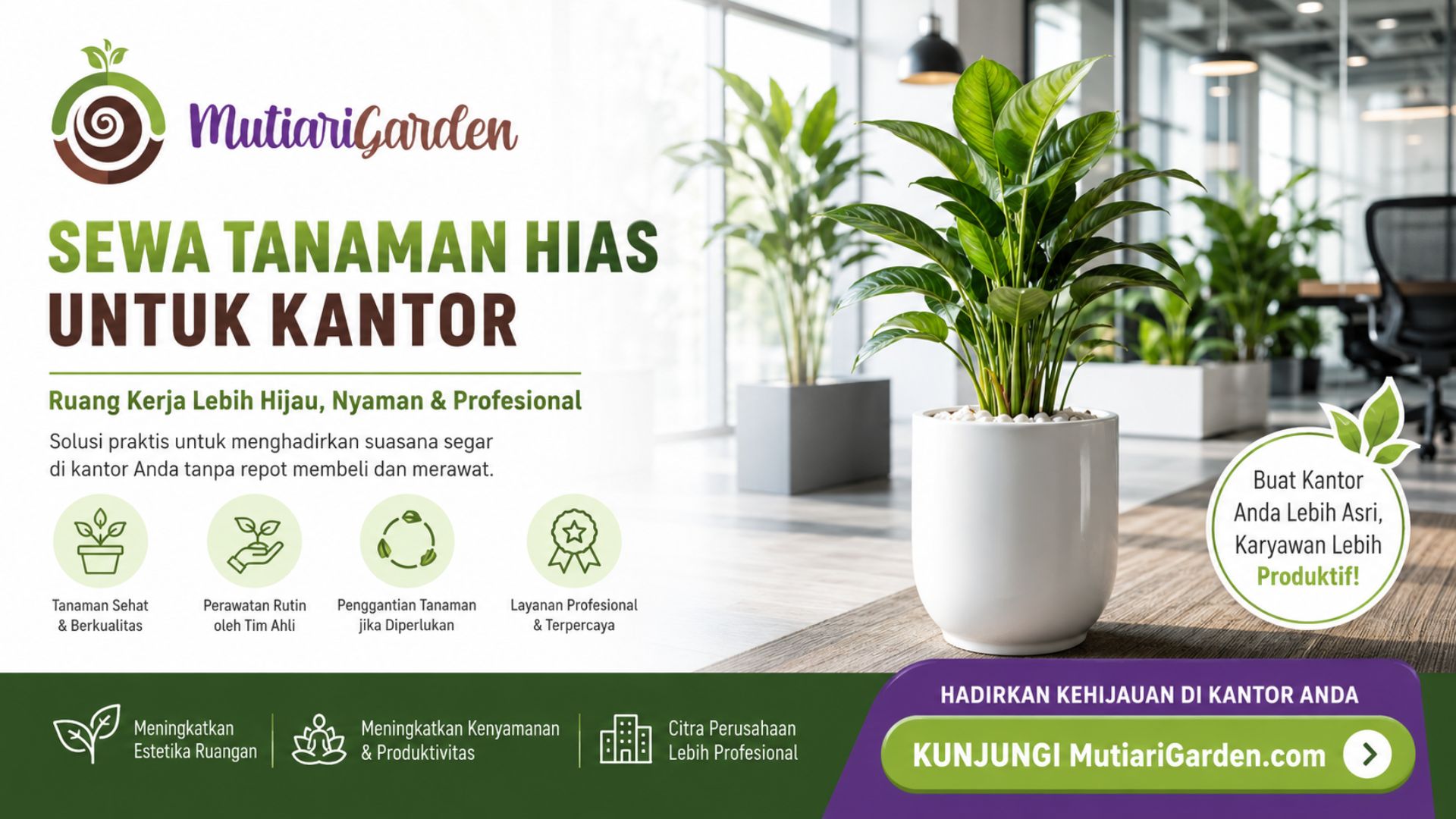 sewa tanaman hias kantor